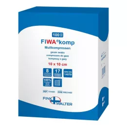 MULLKOMPRESSEN 10x10 cm non sterile 8x, 100 pz