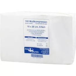 MULLKOMPRESSEN 10x20 cm non sterile 8x, 100 pz