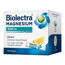 BIOLECTRA Magnesio 300 mg Bastoncini diretti al limone, 60 pezzi