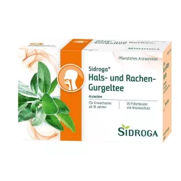 SIDROGA Buste filtro di tè per gargarismi per la gola e la gola, 20X2,5 g