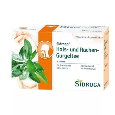 Bustine filtro per tè Sidroga® gola e gargarismi, 20X2,5 g Bustine filtro per tè Sidroga® gola e gargarismi, 20X2,5 g