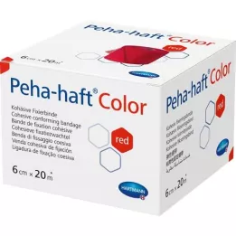 PEHA-HAFT Colore Fixierb.latexfrei 6 cmx20 m rosso, 1 pz