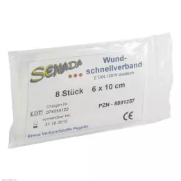 SENADA Medicazione rapida per ferite 6x10 cm, 8 pz