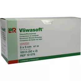 VLIWASOFT Compresse in pile 5x5 cm sterili 6l., 50X2 pz