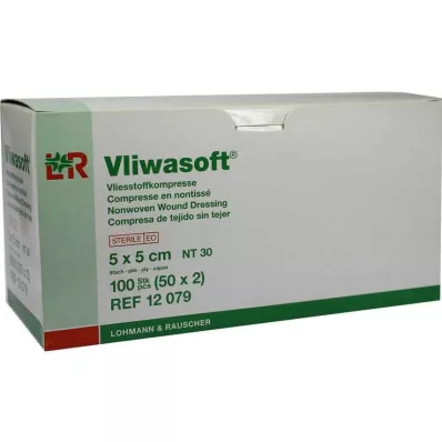 Compresse in pile Vliwasoft 5x5 cm 6 veli sterili, 50x2 pezzi