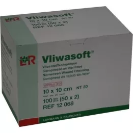 VLIWASOFT Compresse in tessuto non tessuto 10x10 cm sterili 6l., 50X2 pz