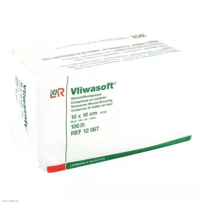 VLIWASOFT Compresse in tessuto non tessuto 10x10 cm non sterili da 6 l., 100 pz