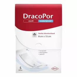 DRACOPOR medicazione impermeabile per ferite 8x15 cm sterile, 5 pz