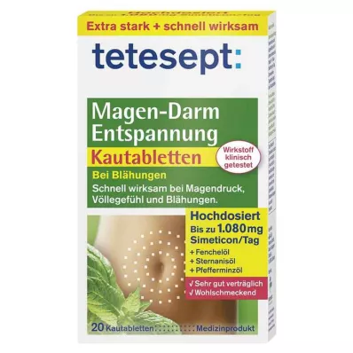 Compresse masticabili per il rilassamento gastrointestinale Tetesept, 20 pz Compresse masticabili per il rilassamento gastrointestinale Tetesept, 20 pz