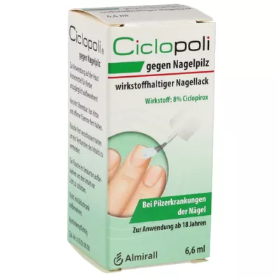 CICLOPOLI contro i funghi delle unghie principio attivo smalto per unghie, 6,6 ml