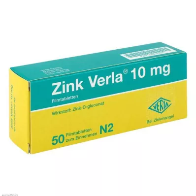ZINK VERLA 10 mg compresse rivestite con film, 50 pz