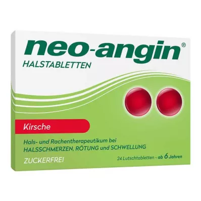 neo-angin pastiglie per la gola alla ciliegia senza zucchero, 24 pz