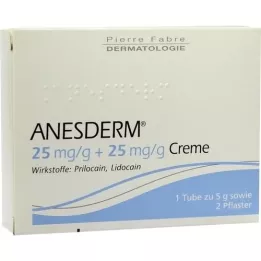 ANESDERM 25 mg/g + 25 mg/g crema + 2 cerotti, 5 g