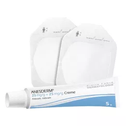 ANESDERM 25 mg/g + 25 mg/g crema + 2 cerotti, 5 g