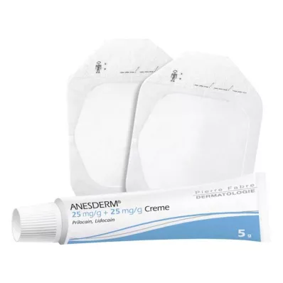 ANESDERM 25 mg/g + 25 mg/g crema + 2 cerotti, 5 g