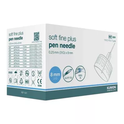 Cannule Klinion Soft fine plus 8mm 31G 0,25mm, 110 pezzi