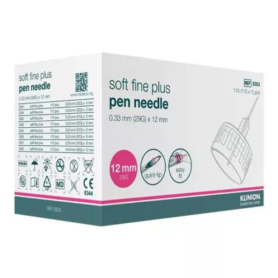 Cannule Klinion Soft fine plus 12mm 29G 0,33mm, 110 pezzi Cannule Klinion Soft fine plus 12mm 29G 0,33mm, 110 pezzi