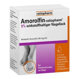 AMOROLFIN-ratiopharm 5% principio attivo smalto per unghie, 3 ml