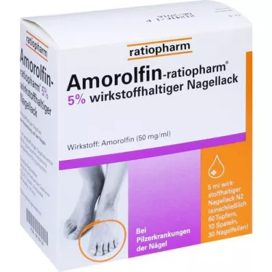 AMOROLFIN-ratiopharm 5% smalto per unghie contenente principio attivo, 5 ml