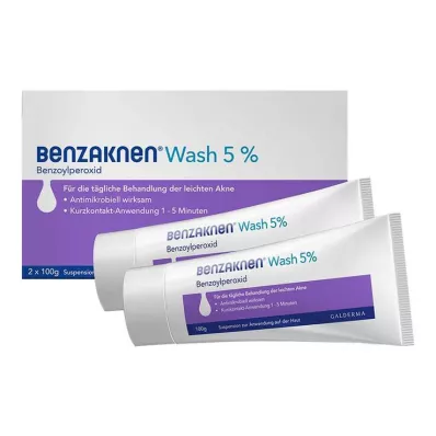BENZAKNEN Sospensione di lavaggio 5%, 2X100 g