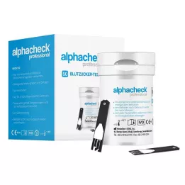 ALPHACHECK strisce reattive professionali per la glicemia, 50 pezzi