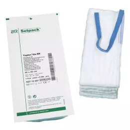 BAUCHTUCH lite 40x40 cm 4 veli blu sterile RK, 14X2 pz