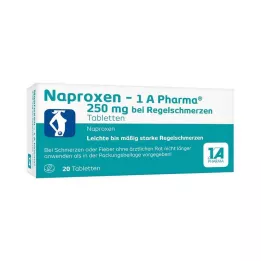 NAPROXEN-1A Pharma 250 mg per i dolori mestruali, 20 pz