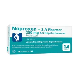 [1a Pharma 250 mg per i dolori mestruali, 30 pz
