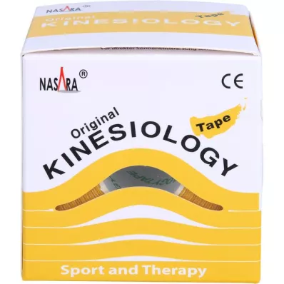 NASARA Nastro kinesiologico 5 cmx5 m giallo, 1 pz