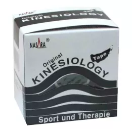 NASARA Nastro kinesiologico 5 cmx5 m nero, 1 pz