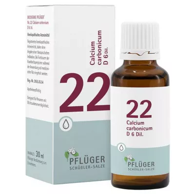 Biochimica Pflueger 22 Calcio carbonicum D 6 gocce, 30 ml Biochimica Pflueger 22 Calcio carbonicum D 6 gocce, 30 ml