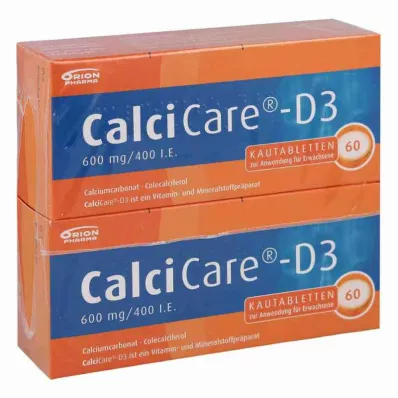 CalciCare-D3 600mg/400 unità internazionali (120 pezzi) CalciCare-D3 600mg/400 unità internazionali (120 pezzi)