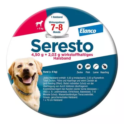 Collare Seresto per cani di taglia grande oltre 8 kg, 1 pezzo