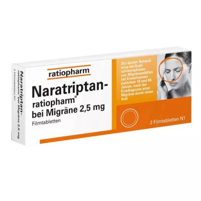 Naratriptan ratiopharm per lemicrania compresse rivestite con film, 2 pz Naratriptan ratiopharm per lemicrania compresse rivestite con film, 2 pz