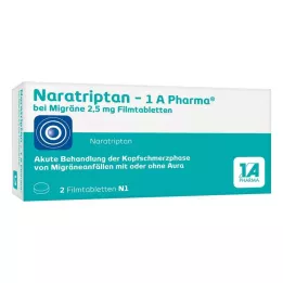 NARATRIPTAN-1A Pharma per emicrania 2,5 mg compresse rivestite con film, 2 pz