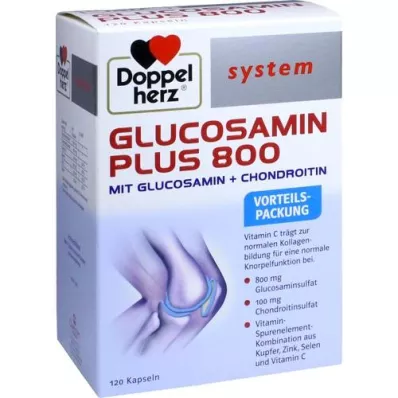 DOPPELHERZ Glucosamina Plus 800 capsule di sistema, 120 capsule