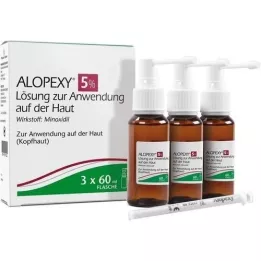 ALOPEXY soluzione al 5% da applicare sulla pelle, 3X60 ml