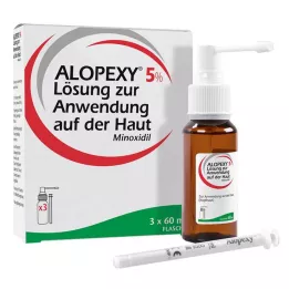 ALOPEXY soluzione al 5% da applicare sulla pelle, 3X60 ml