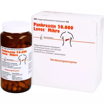 PANKREATIN 20.000 Laves Micro capsule rigide con rivestimento enterico, 200 pz