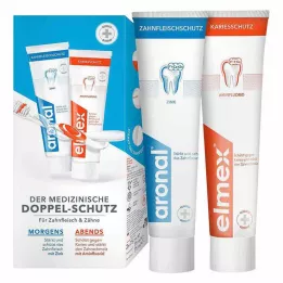ARONAL/ELMEX Dentifricio a doppia protezione, 2X75 ml