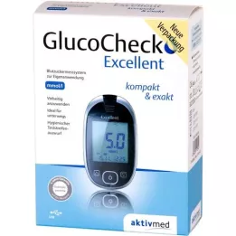 GLUCOCHECK Eccellente set di misuratori di glicemia mmol/l, 1 pz