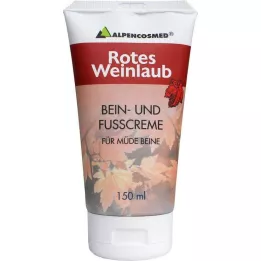 ALPENCOSMED Crema per gambe e piedi alle foglie di vite rossa, 150 ml
