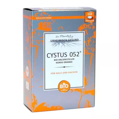 Cystus 052 Pastiglie per la gola bio Miele Arancia, 132 pz