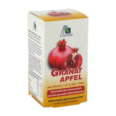 GRANATAPFEL 500 mg più Vit.C+B12+Zinco+Selenio Cap., 60 pz