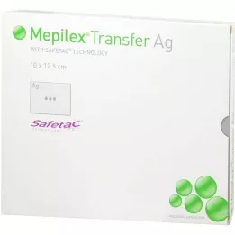 MEPILEX Medicazione di trasferimento in schiuma Ag 10x12,5 cm ster., 5 pz