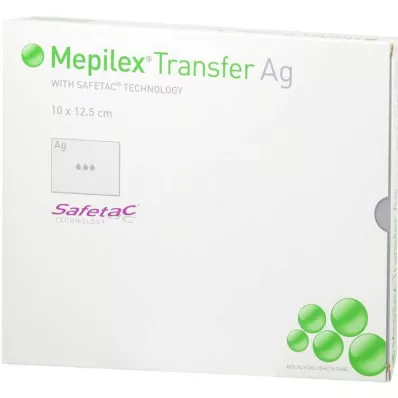 MEPILEX Medicazione di trasferimento in schiuma Ag 10x12,5 cm ster., 5 pz