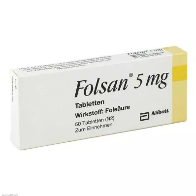 Folsan 5 mg compresse, 50 pz