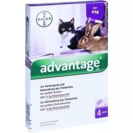 ADVANTAGE 80 mg per gatti e conigli di grandi dimensioni, 4X0,8 ml
