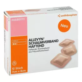 ALLEVYN Medicazione in schiuma 7x8 cm adesiva, 12 pezzi