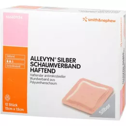 ALLEVYN Medicazione in schiuma dargento 12x13 cm adesiva, 12 pezzi